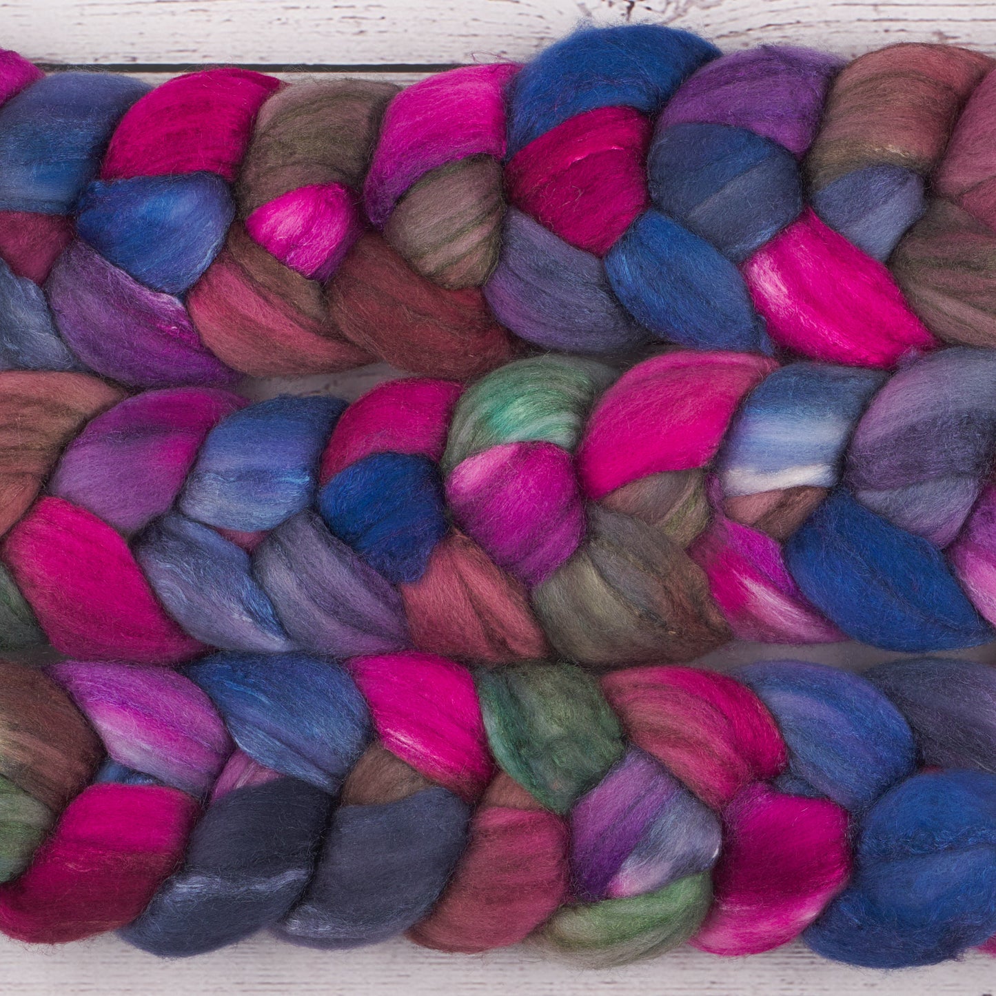 Merino and Tussah Silk Spinning Fiber - Cozy Quilt