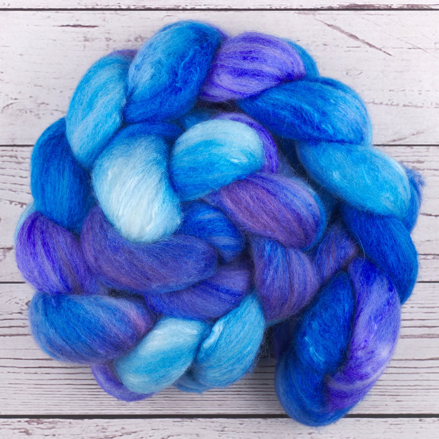 Polwarth and Tussah Silk Spinning Fiber - Morning Glory