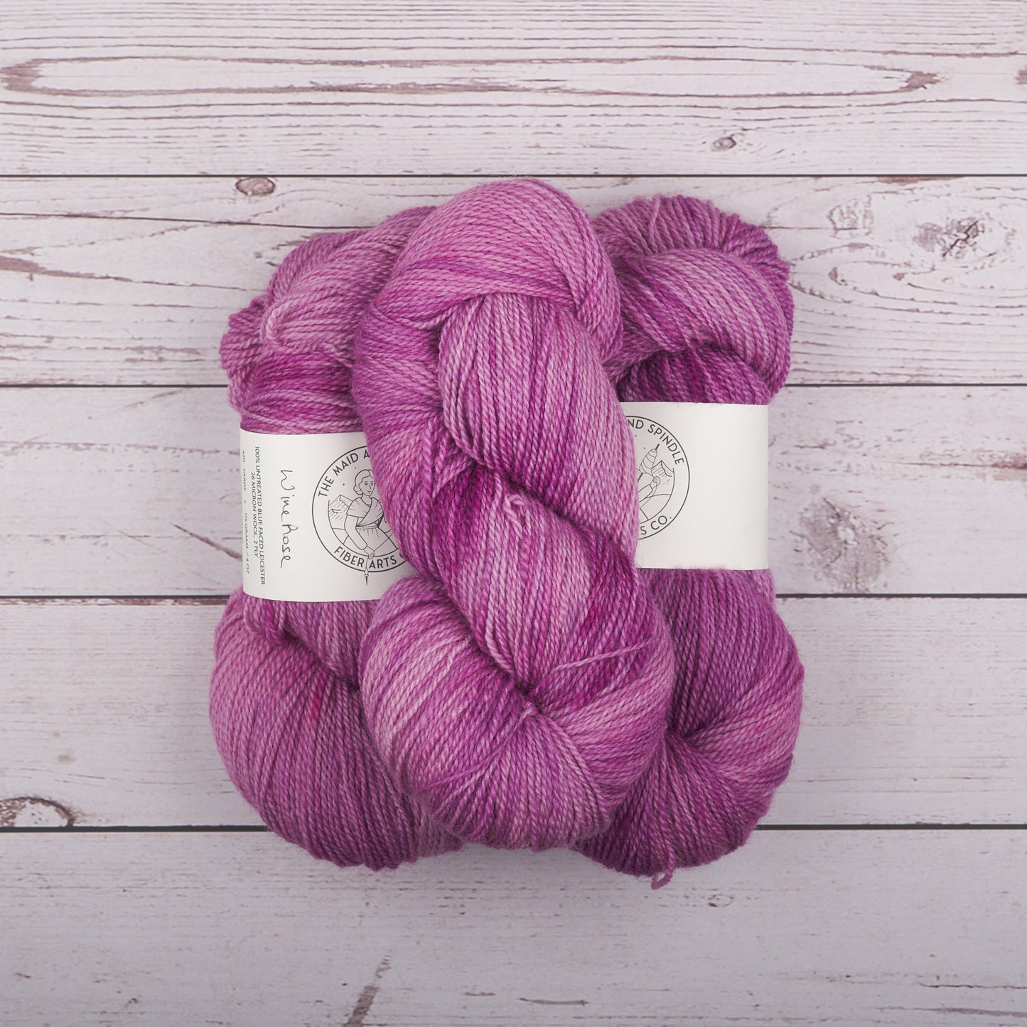 Bluefaced Leicester Fingering Yarn - Wine Rose