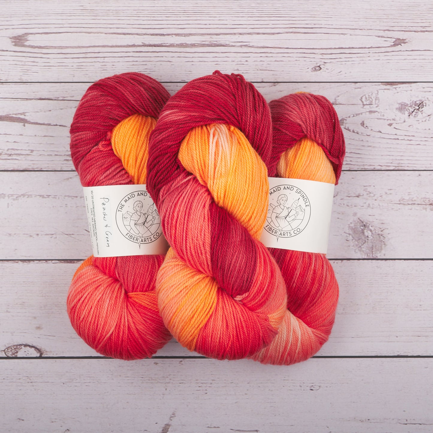 Merino Nylon Sock Yarn - Peaches and Cream