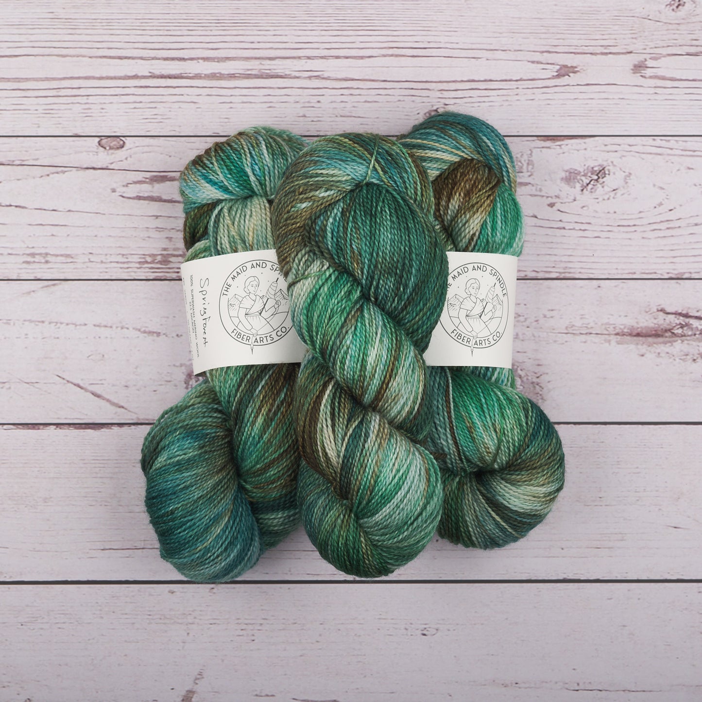 SW Merino Fingering Yarn - Spring Forest