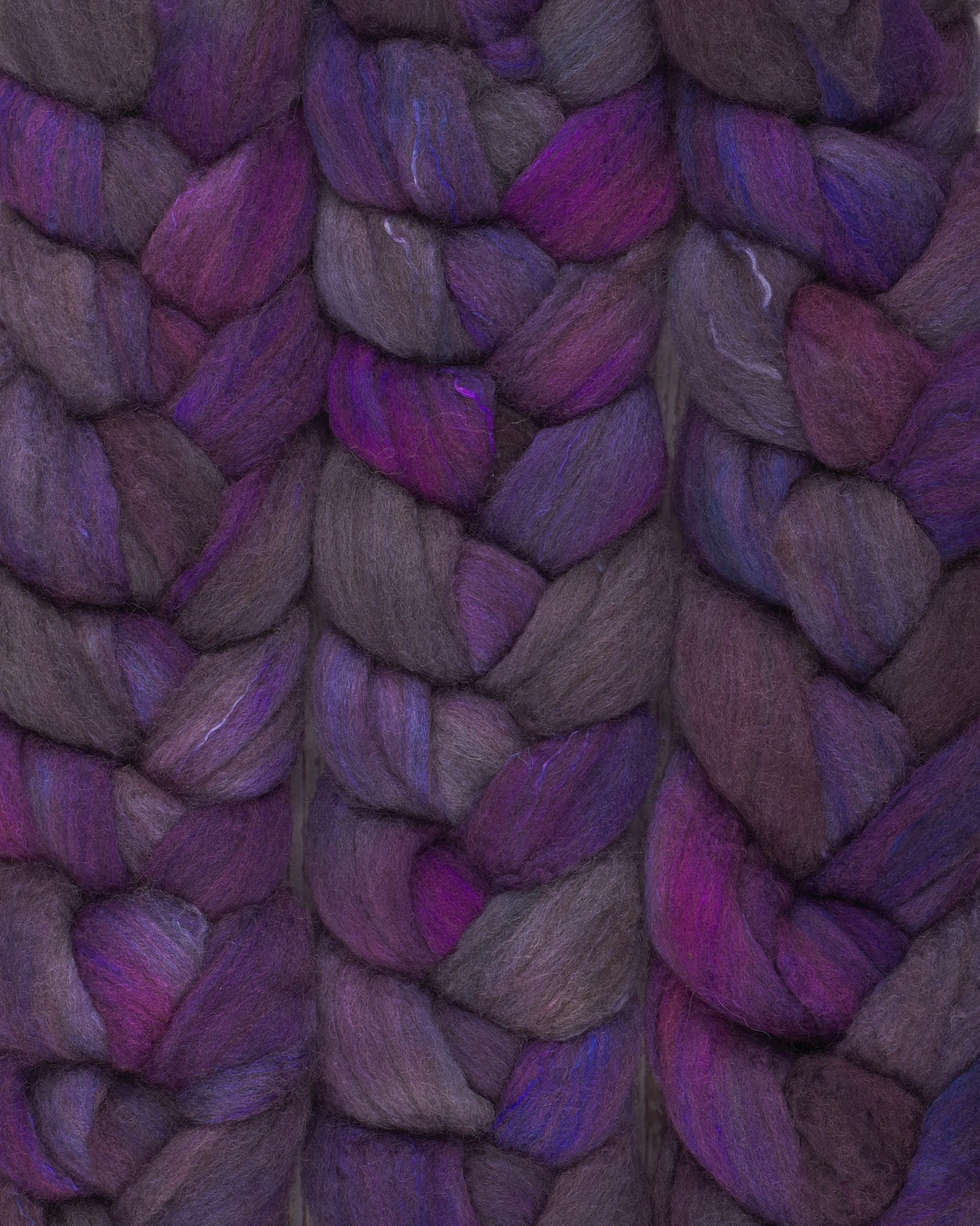 Polwarth, Yak, and Mulberry Silk Spinning Fiber - Stormy Lilac