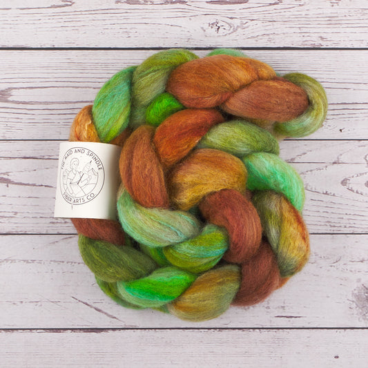 Bluefaced Leicester and Tussah Silk Spinning Fiber - Haystack Rock