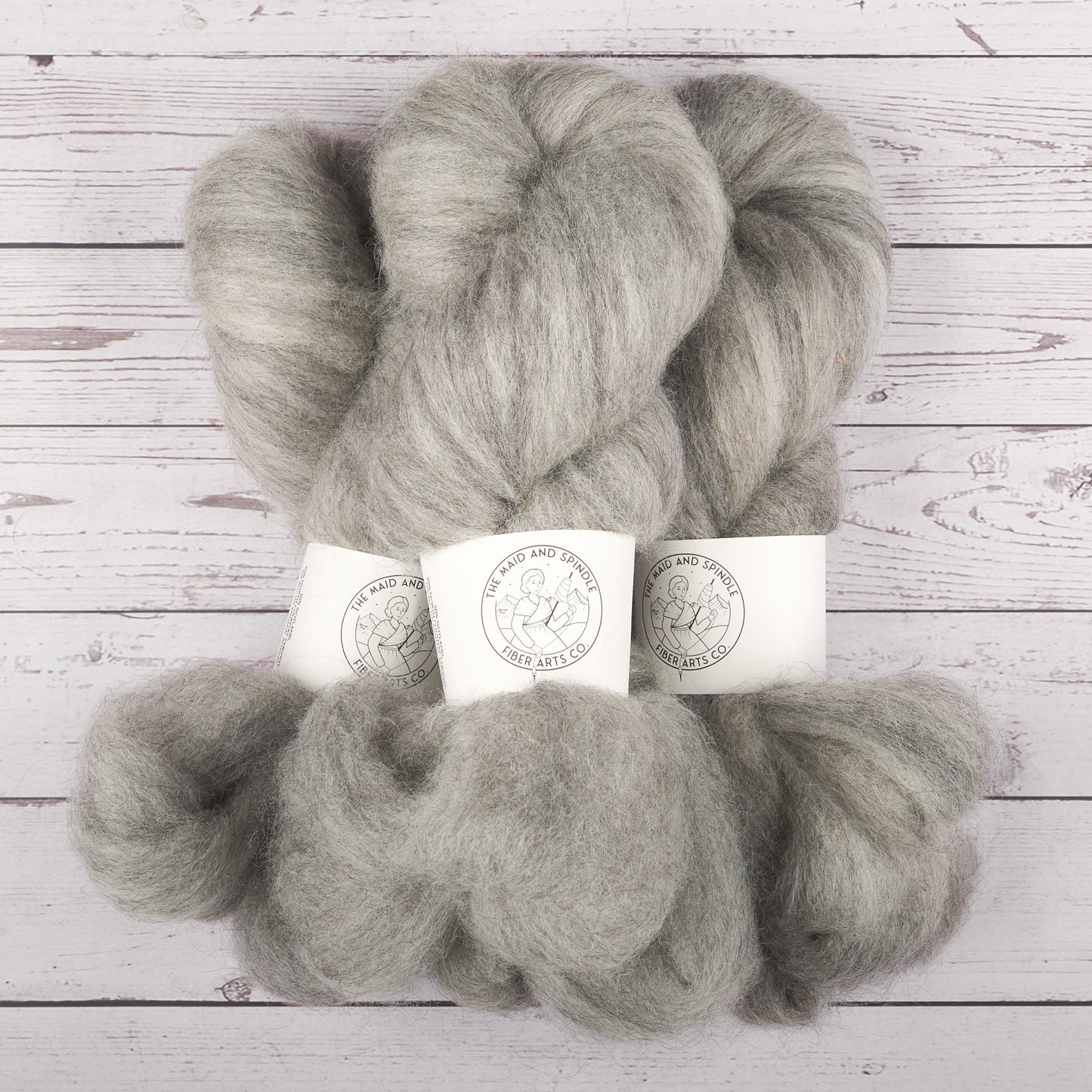 Local Custom Milled Blend Roving - Gotland, North Country Cheviot, BFL, Mohair