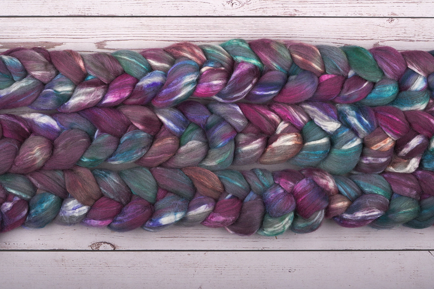 Merino and Tussah Silk Spinning Fiber - The 80's are Calling