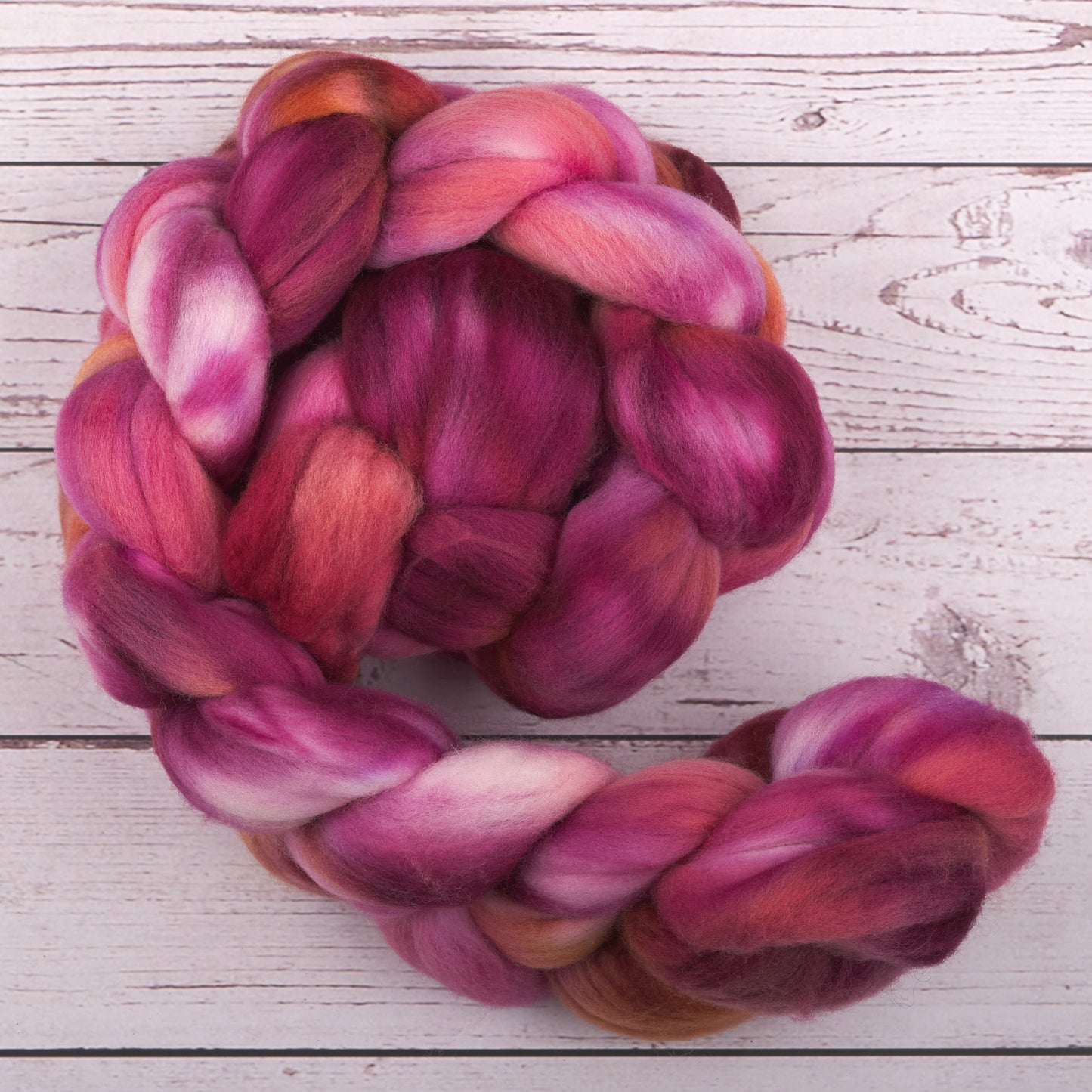 Merino Spinning Fiber - Blackberry Cobbler