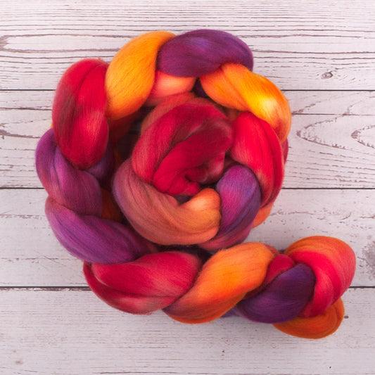 Merino Spinning Fiber - Peonies