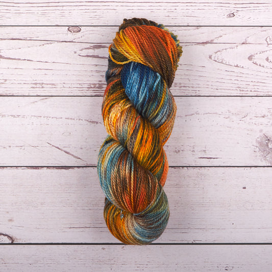 SW Merino Fingering Yarn - Stormy Utah Skies